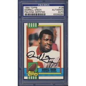  1990 Topps Darrell Green #136 Signed Card PSA/DNA Sports 