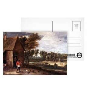  A River Landscape by David the Younger Teniers   Postcard 