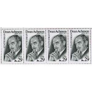 Dean Acheson Statesman Full Set 4 x 29 cent US Postage Stamp Scot 