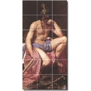 Diego Velazquez Mythology Shower Tile Mural 14  12.75x25.50 using (18 