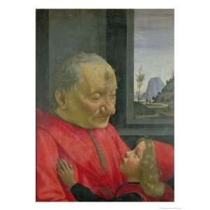 Old Man and His Son Domenico Ghirlandaio. 9.00 inches by 12.00 inches 