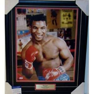 Signed Mike Tyson Picture   New Framed 16x20 PSA DNA   Autographed 
