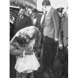  Dwight D. Eisenhower Giving a Hug to Young Girl During His 