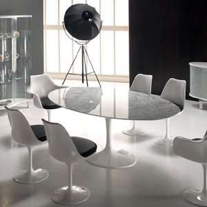 Eero Saarinen Tulip Marble Set [78 Marble Table, 4 Tulip Chairs & 2 