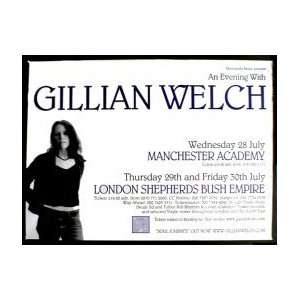  GILLIAN WELCH UK Tour July 2004 Music Poster