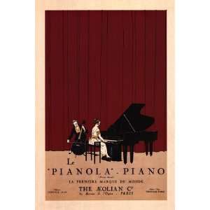 Howard Berman Le Pianola 24.00 x 36.00 Poster Print