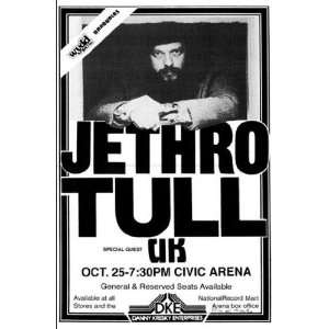 Jethro Tull Ian Anderson Aqualung LIVE 11x17 Rare Very Limited Concert 