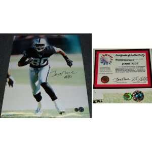 Jerry Rice Signed Raiders Action 16x20 vs. 49ers