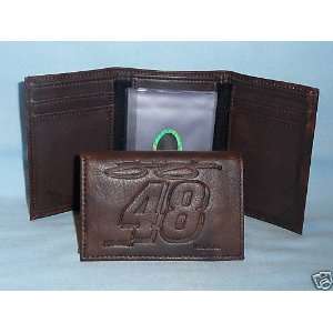 Jimmie Johnson NASCAR Leather TriFold Wallet NEW dkbr