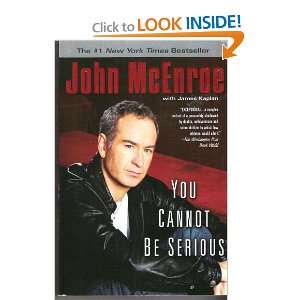   Cannot Be Serious (Autobiography of John McEnroe) John McEnroe Books