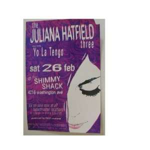  The Juliana Hatfield Three Yo La Tengo Handbill Poster 