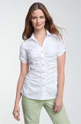Lafayette 148 New York Excursion Stretch Ruched Blouse $158.00