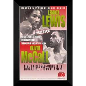 Lennox Lewis vs McCall 27x40 FRAMED Boxing Promo Poster