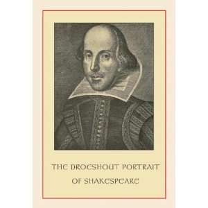 The Droeshent Portrait of Shakespeare 12x18 Giclee on 