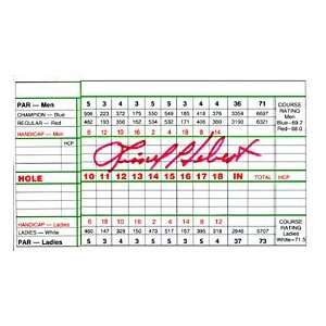 Lionel Hebert Autographed / Signed Score Card