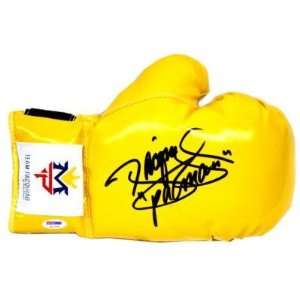 Manny Pacquiao Signed Autographed Yellow Boxing Glove Psa/dna #q10756 