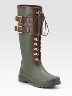 Tory Burch   Buckled Rubber Rain Boots    