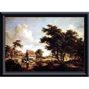   Mills   Artist Meindert Hobbema  Poster Size 7 X 10