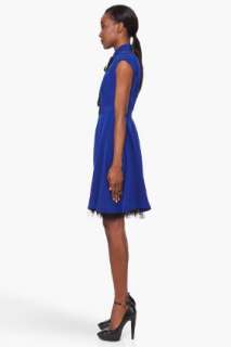 Mcq Alexander Mcqueen Blue Rockabilly Silk Dress for women  