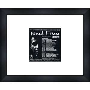 NEIL FINN UK Tour 1998   Custom Framed Original Ad   Framed Music 