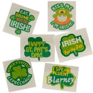  Lets Party By Fun Express St. Pats Day Tattoos 