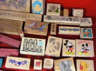 Lot 43 Rubber Stamp Stampede Noteworthy Mickey Pooh Daffy Borders Fish 