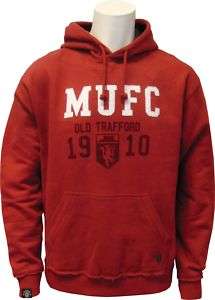 Manchester United Vintage Hooded Sweatshirt Hoody Red  