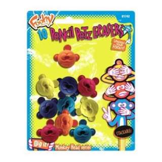 Foohy 10 Pencil Petz Monkey Erasers  Great Party Favors 071641817425 
