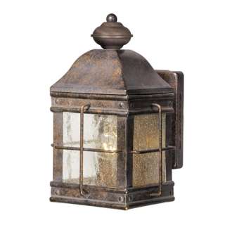 NEW 1 Light Colonial Outdoor Wall Lamp Lighting Fixture Bronze, Clear 