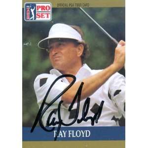 Ray Floyd Autographed/Hand Signed 1990 ProSet No.17 Golf Card  