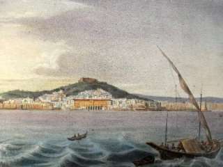 watercolour painting 1880 s miniature naples Napoli  