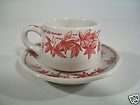 CS23 1930s Vintage Restaurant Red Shenango China Demitasse Tea Cup 