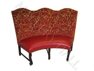   Curved Fabric Faux Leather Dining Bench Seatthe prices are as shown
