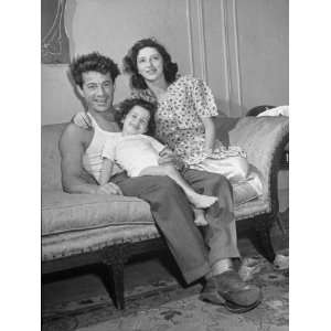  Boxer Rocky Graziano Relaxing with His Family Photographic 