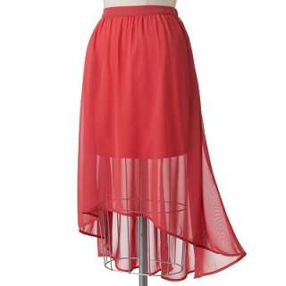 LC Lauren Conrad Hi Low Chiffon Maxi Skirt