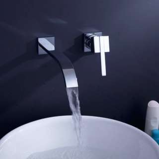 Single Handle Widespread Wall Mount Bathroom Vessel Sink Faucet HY 