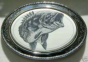 Belt Buckle Barlow Scrimshaw Bass Fishing Silver Fish 617414140750 