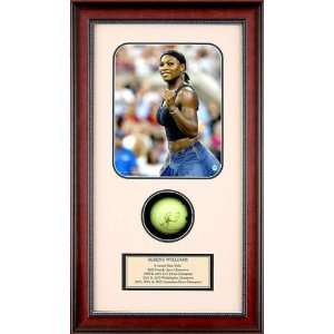 Serena Williams Autographed Tennis Ball Shadowbox