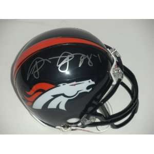Shannon Sharpe Signed Denver Broncos Mini Helmet