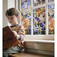 NEW Privacy Stained Glass Window Film Tint Flower Decor  