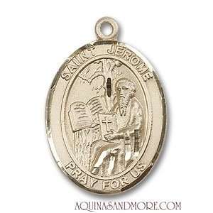 St. Jerome Large 14kt Gold Medal