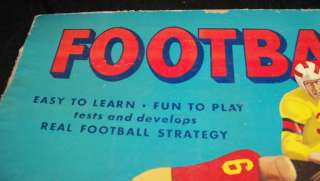 Vtg 1940s FOOTBALL BOARD GAME All fair Sports toy litho box display 