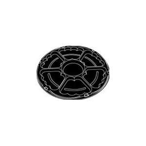   Caterware 6 Cmpt. Black Lazy Susan Tray   12 in.