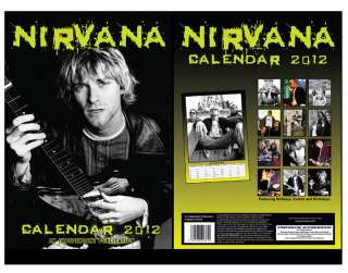 NIRVANA   KURT COBAIN CALENDAR 2012 + FREE KURT COBAIN FRIDGE MAGNET 