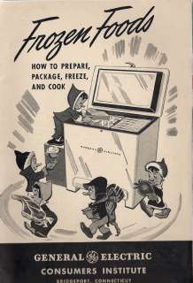 1948 General Electric Frozen Foods How To Prepare Package Freeze 