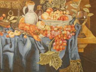 FINE NEEDLE POINT TAPESTRY RUG  LOOM OF FRUIT  