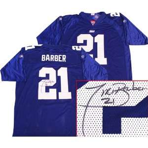 Tiki Barber Signed Jersey   Replica Giants Home
