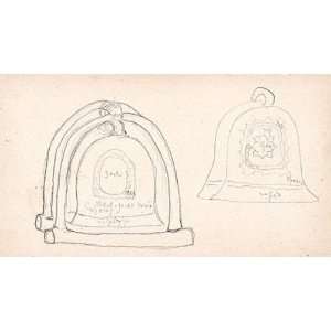   Reproduction   Nicholas Roerich   32 x 18 inches   Sketch of Tsar Bell