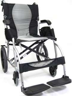 Folding Karman S2501 Ultra Lightweight Transport Chair 16x17 