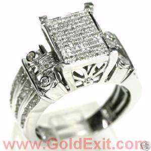 14K Gold Women Diamond Cross Horse Engagement Ring  